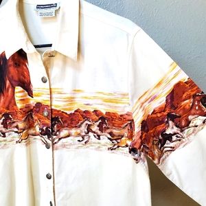 Panhandle Slim Horse Button-Down Size Large